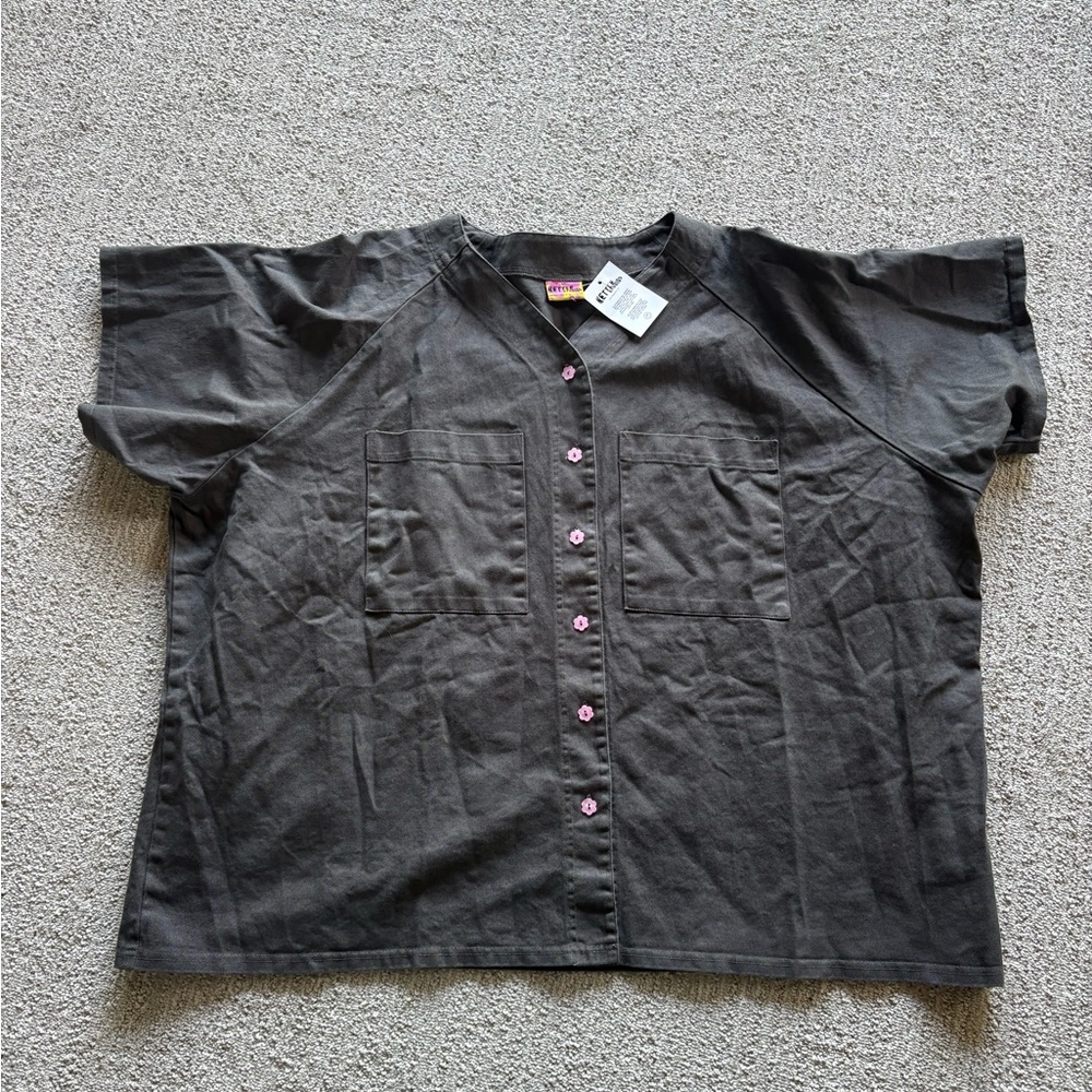 Nettle studios NWT Women's Button Down Shirt - Dark Gray